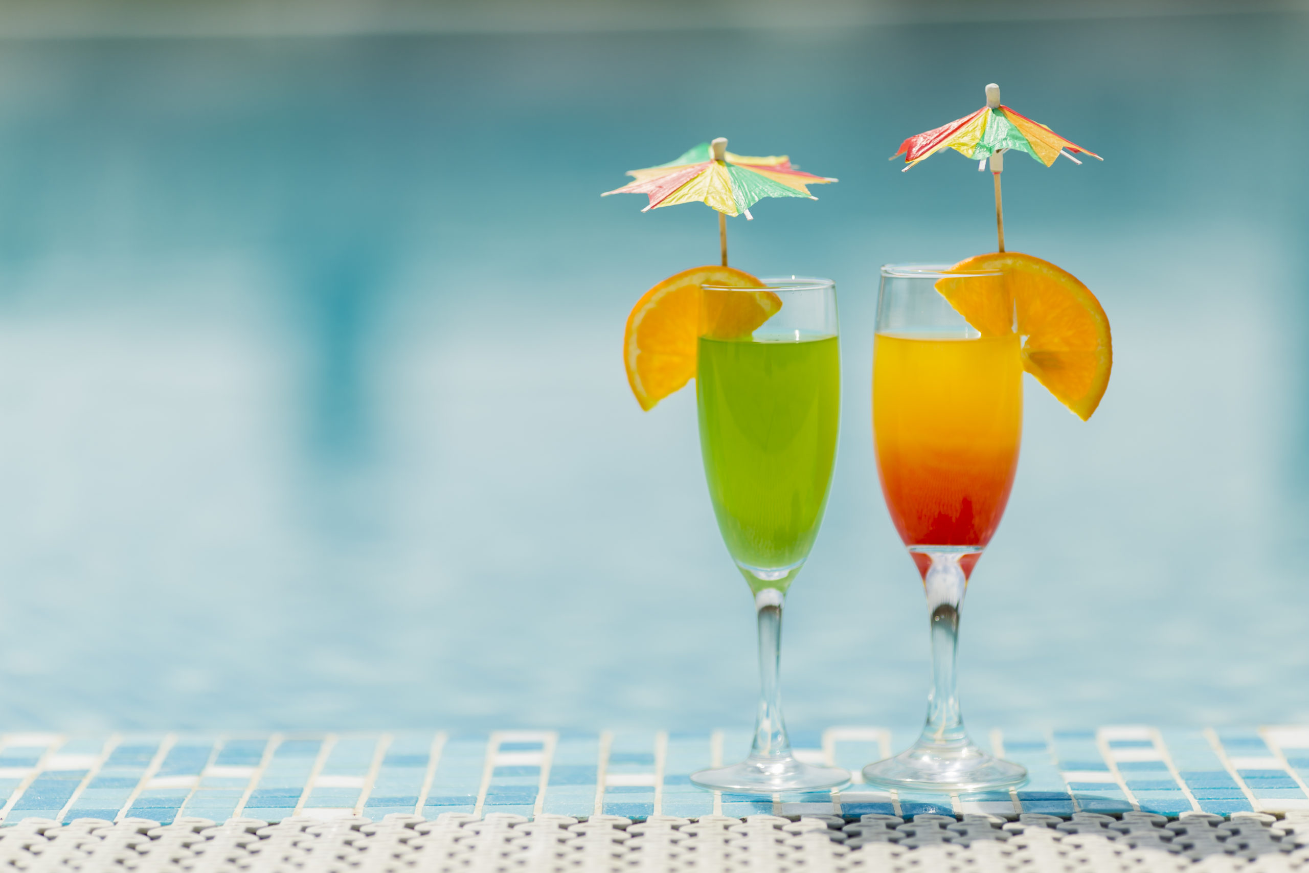 Cocktails by the pool